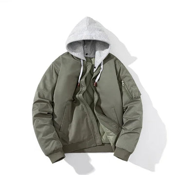 Ma1 Bomber Jacket Men Women Winter Solid Pilot Jacket Military Flight Baseball Coat Spring Autumn Windbreaker Hooded Casual
